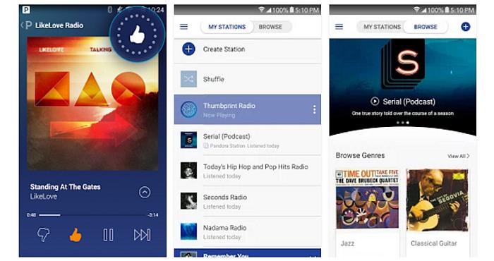 how to download music from pandora on android